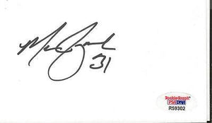 Michael Jenkins Signed 3x5 Index Card PSA/DNA Falcons