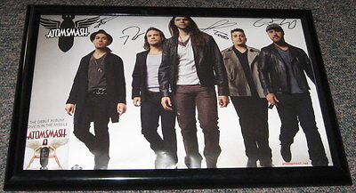 Atomsmash Group Signed Framed 11x17 Poster Photo The Love in the Missle