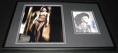 Sophia Loren Stockings Signed Framed 12x18 Photo Set