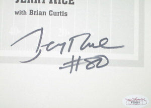 Jerry Rice Signed Going Long 1st Edition Hardback Book JSA 49ers Raiders Broncos