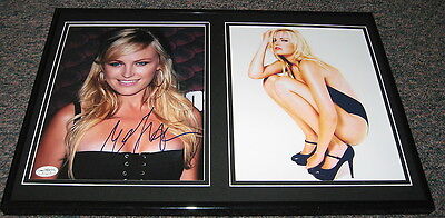 Malin Akerman Signed Framed 12x18 Photo Set JSA Harold & Kumar