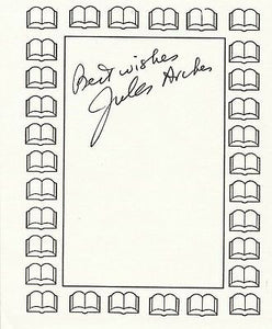 Jules Archer (D. 2008) Signed Bookplate