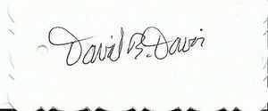 David Brion Davis Signed Card 