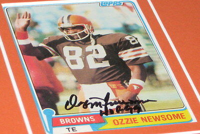 Ozzie Newsome Signed Framed 11x17 Photo Display Browns vs Patriots