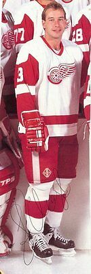 Steve Chiasson Signed Red Wings Magazine Photo JSA