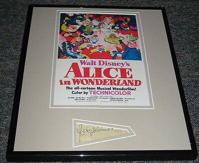 Jerry Colonna Signed Framed Alice in Wonderland 11x14 Poster Display 