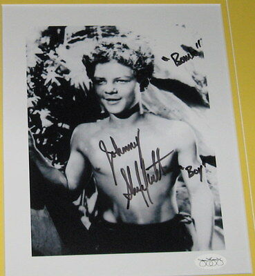 Johnny Sheffield Signed Framed 12x18 Photo Set JSA Bomba & The Jungle Girl