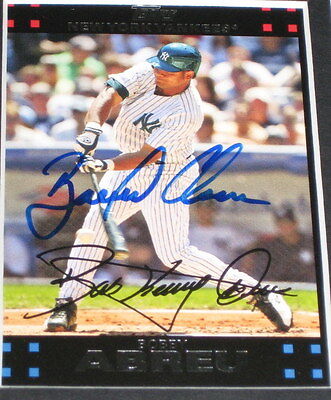 Bob Abreu HR Derby Signed Framed 11x17 Photo Display Yankees