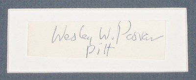 Wesley Wes Posvar Pitt Chancellor Signed Framed 11x14 Photo Display JSA