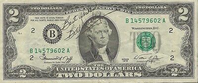 Coach Bill Dooley Signed 1976 $2 Dollar Bill Wake Forest North Carolina