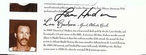 Lou Hudson Signed Program Page Hawks