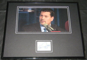 Mark Schlereth Signed Framed 11x14 Photo Display ESPN Broncos Washington