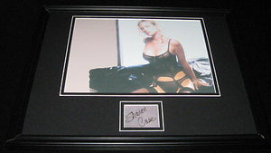 Sharon Case Lingerie Stockings Facsimile Signed Framed 11x14 Photo Display