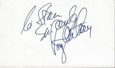 Ray Anthony Signed 3x5 Index Card B