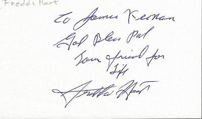 Freddie Hart Signed 3x5 Index Card B