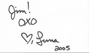 Luna Signed 3x5 Index Card 2005