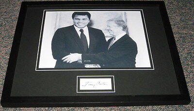 Jimmy Carter Facsimile Signed Framed 11x14 Photo Display w/ Muhammad Ali