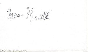 Marcus Giamatti Signed 3x5 Index Card Judging Amy B