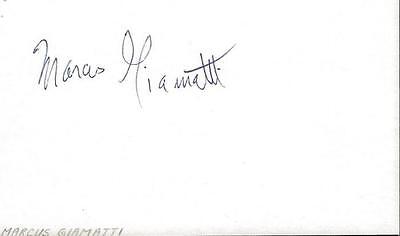 Marcus Giamatti Signed 3x5 Index Card Judging Amy B