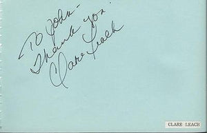 Clare Leach Signed Vintage Album Page 