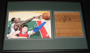 Larry Sanders BLOCK Signed Framed 12x18 Floorboard & Photo Display Bucks