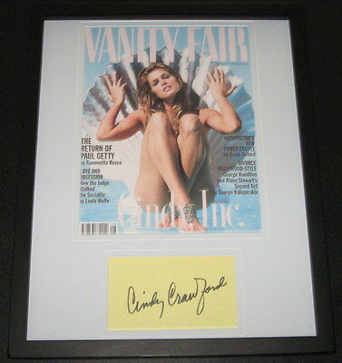 Cindy Crawford Facsimile Signed Framed 11x14 Photo Display B