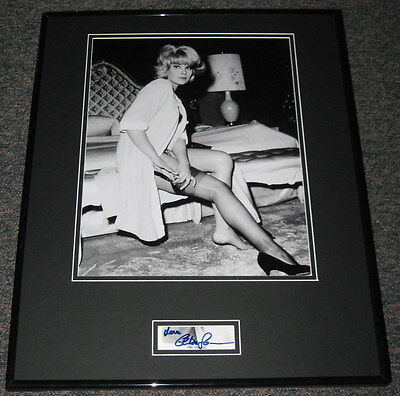 Elke Sommer Stockings Signed Framed 16x20 Photo Display JSA 