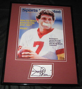 Joe Theismann Washington Signed Framed 11x14 Photo Display JSA