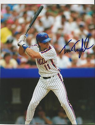 Tim Teufel Signed 8x10 Photo 1986 Mets