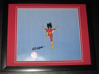 Friz Freleng Signed Framed 1979 Spider Woman Animation Cel w/ Hologram 10x12