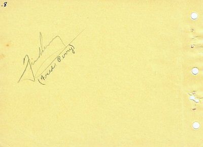 Don Budge & Fred Perry Dual Signed Vintage Album Page Tennis HOF