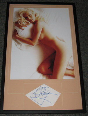 Christina Aguilera Signed Framed 19x32 Poster Display JSA