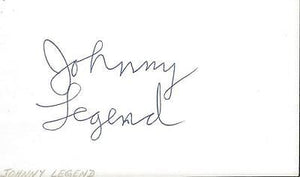 Johnny Legend Signed 3x5 Index Card