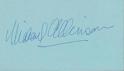 Michael Allinson Signed 3x5 Index Card 