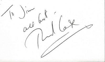 Richard Cox Signed 3x5 Index Card Cruising Ghostwriter