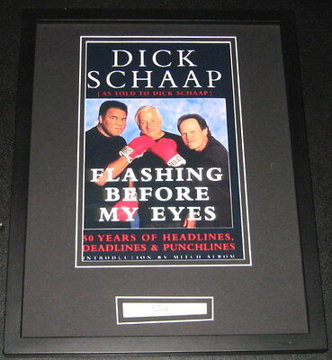 Dick Schaap Signed Framed 11x14 Photo Display w/ Muhammad Ali JSA