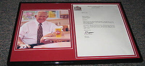 Dave Thomas Wendy's Founder Signed Framed Letter &  Photo Display 1997