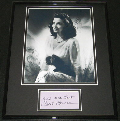 Carol Bruce Signed Framed 11x14 Photo Poster Display JSA