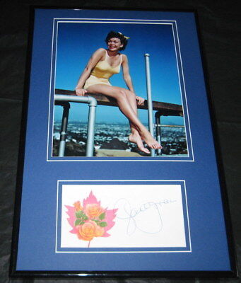 Jane Wyman SWIMSUIT Signed Framed 11x17 Photo Display JSA