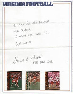 Shawn Moore Signed Handwritten Letter Virginia UVA