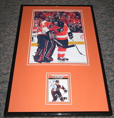 Daniel Briere Signed Framed 11x17 Photo Display Flyers 2012 Playoffs