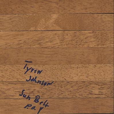 Tyren Johnson Signed Floorboard Louisiana Lafayette Sun Belt POY Inscription