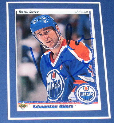 Kevin Lowe Signed Framed 11x17 Photo Display JSA Oilers