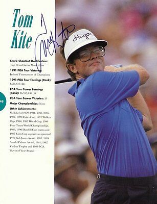 Peter Jacobsen & Tom Kite Dual Signed 1991 Shark Shootout Program Photo