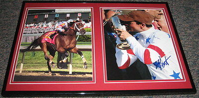 Kent Desormeaux Signed Framed 12x18 Photo Display Big Brown Preakness