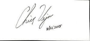 Chico Vejar Signed 2005 Index Card