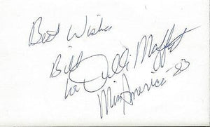 Debra Maffett Signed 3x5 Index Card Miss America 1983 B