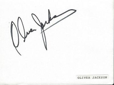 Oliver Jackson Signed Vintage Album Page 