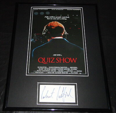 Robert Redford Quiz Show Facsimile Signed Framed 11x14 Photo Display