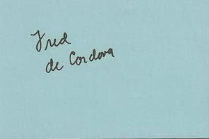 Fred De Cordova Signed 4x6 Index Card The Tonight Show Bedtime for Bonzo